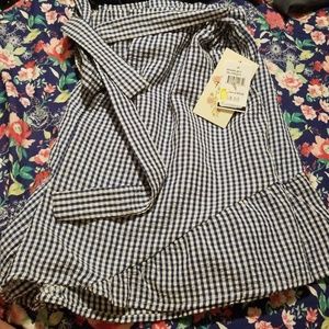 Fig + Olive Blue Plaid Shorts